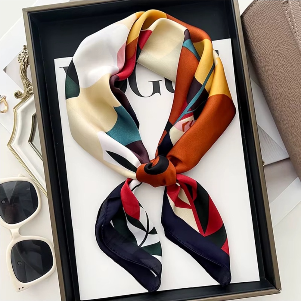 Elegant Multicolor Silk Scarf